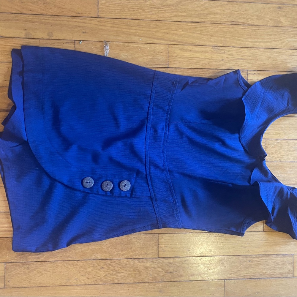 Elegant Blue Sleeveless Dress